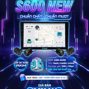 MÀN HÌNH ANDROID VINCAR S600 360