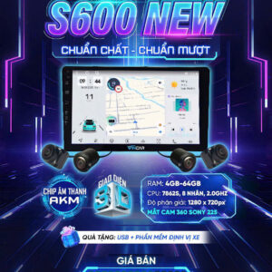 MÀN HÌNH ANDROID VINCAR S600 360