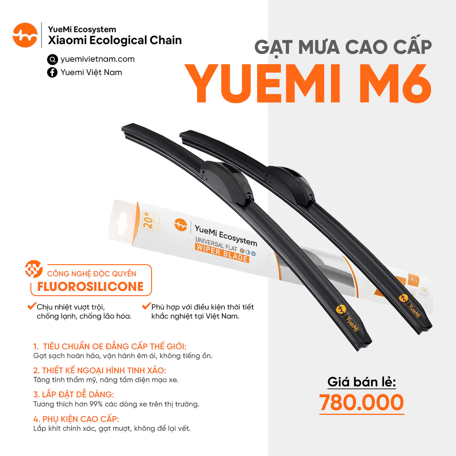 Gạt Mưa Cao Cấp Yuemi M6