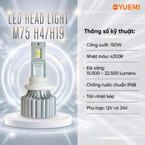 Đèn Led Yuemi M75 H4/H19